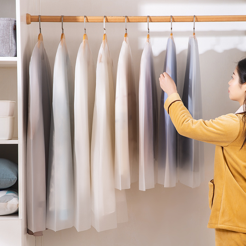 衣服防尘罩防水防潮便携防尘袋子加厚透明大衣挂衣袋可挂式防尘袋