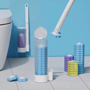 一次性海绵头家用马桶刷套装自带清洁液可抛式无死角卫生间清洁刷