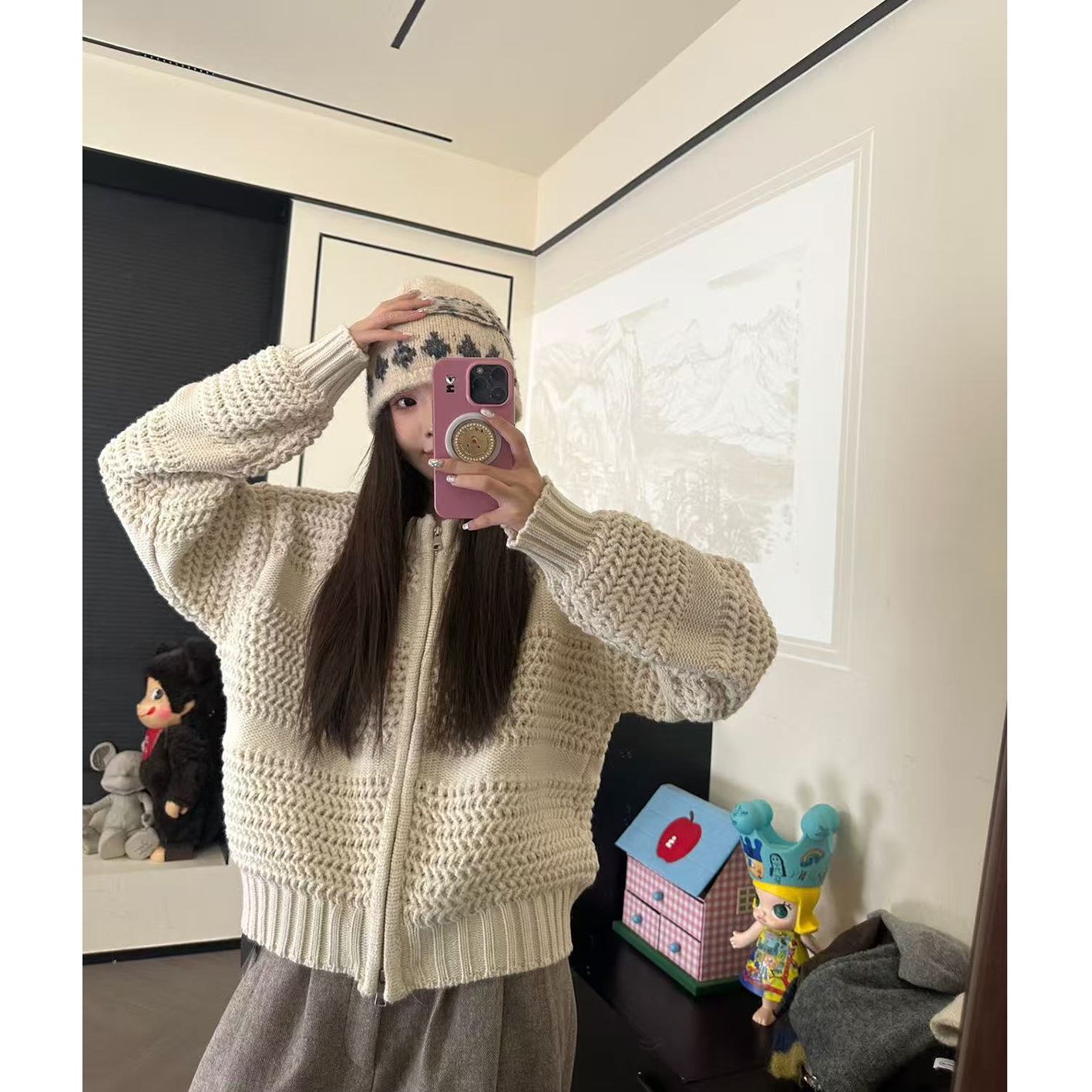 CHACHA【秋絮漫天】休闲时尚百搭针织开衫