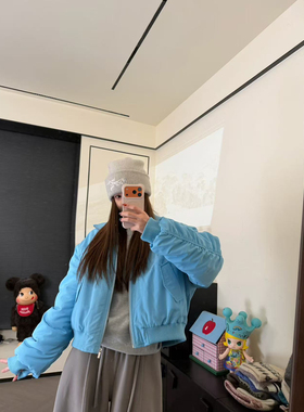 CHACHA【蓝调夜曲】休闲时尚百搭棉服外套