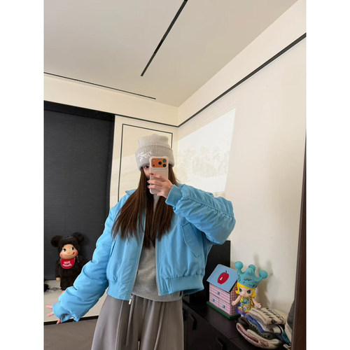 CHACHA【蓝调夜曲】休闲时尚百搭棉服外套