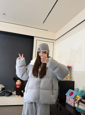 CHACHA【岚烟舒梦】休闲时尚百搭90白鸭绒两面穿羽绒服