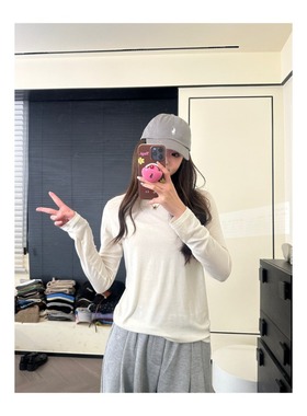 CHACHA【羊毛天丝衣】2025新款春季内搭羊毛针织打底衫上衣女