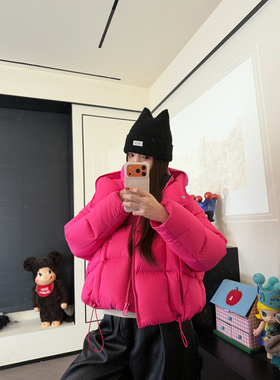 CHACHA【覆盆子红】休闲时尚百搭95白鸭绒羽绒服