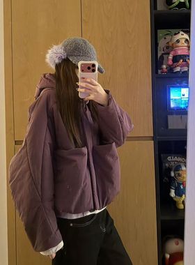 CHACHA【冬野梦境】休闲时尚百搭大口袋棉服外套