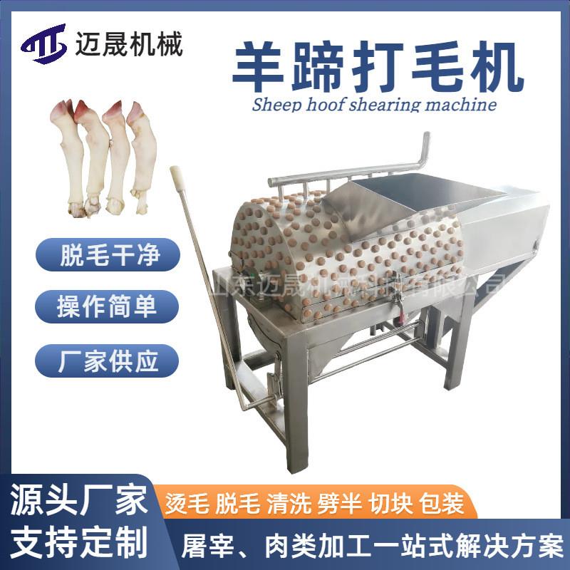 厂家直供半自动羊蹄打毛机不锈钢羊蹄打毛去毛机屠宰加工脱毛设备