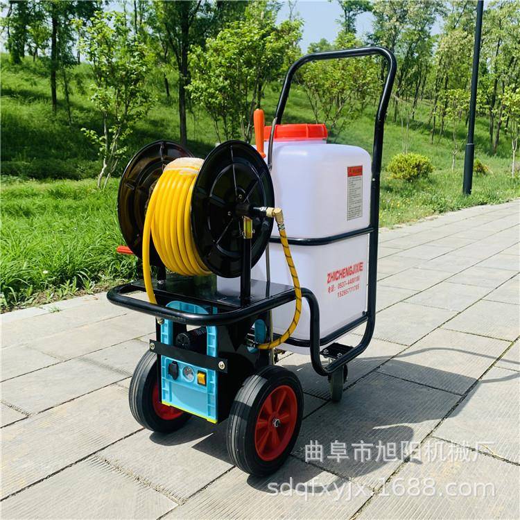 养殖场杀虫灭蚊喷雾器手推车电动压打机60升蔬菜大棚喷机