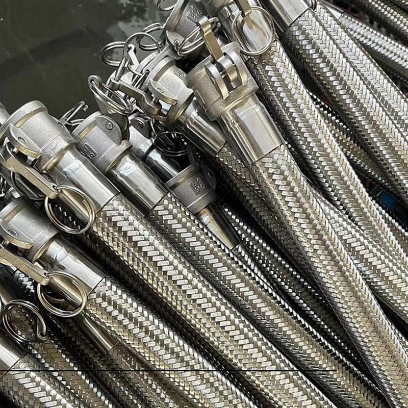 304不锈钢波纹管法兰式高温高压编织软连接金属软管