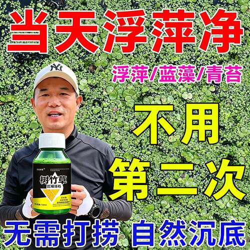 浮萍清除剂鱼池除藻去苔剂水产养殖水草青苔水花生一扫光烂根剂