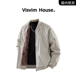 品牌现货撤柜清仓】VISVIM HOUSE冬季新款加绒加厚飞行棉衣外套男
