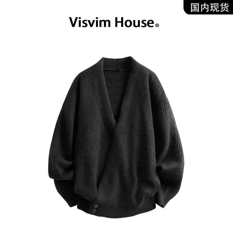 【品牌现货撤柜】VISVIM WINGS春秋季针织衫慵懒老钱风开衫毛衣男