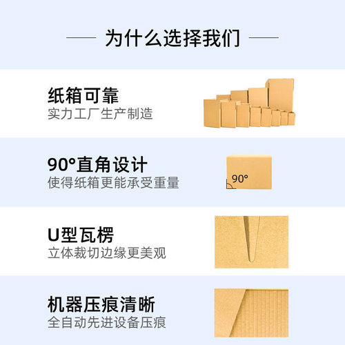 极速纸箱包装箱硬纸箱子快递打政小纸盒搬家整理大号订作