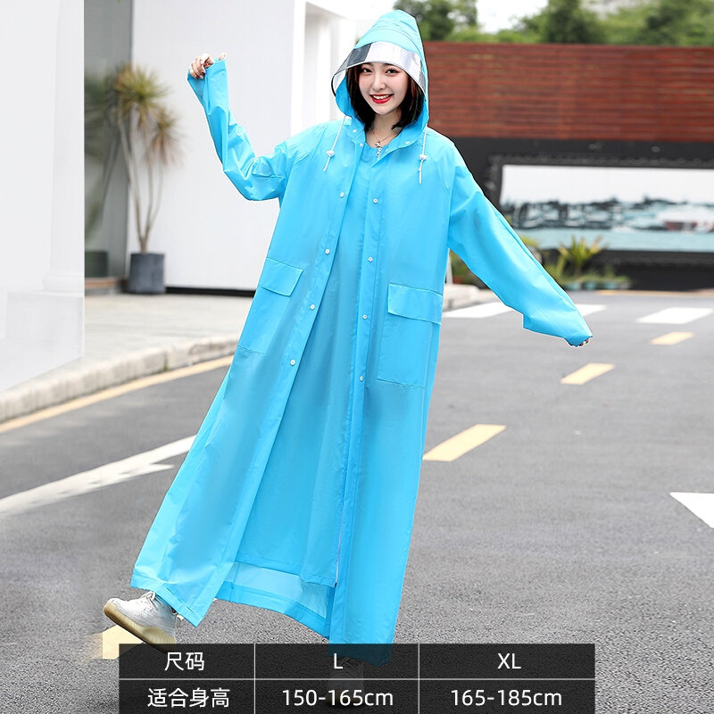 速发雨衣女式长款女生透明雨衣自行车电动车成人防雨服单人徒步防