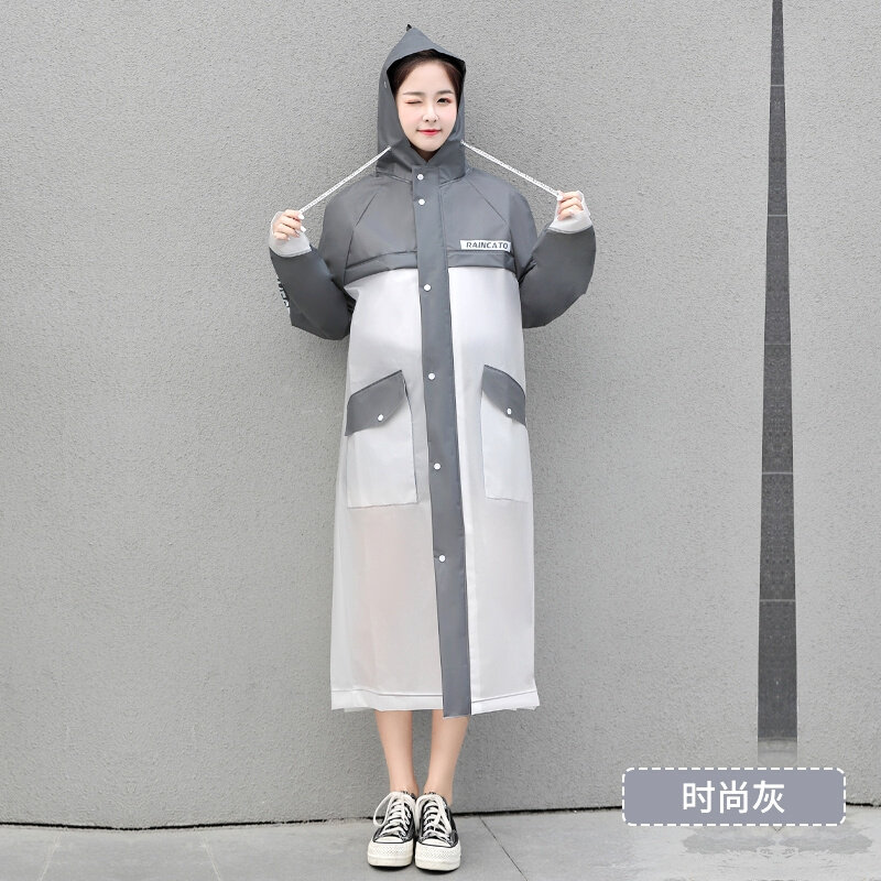 极速雨衣女式长款女生透明雨衣自行车电动K车成人防雨服单人徒步