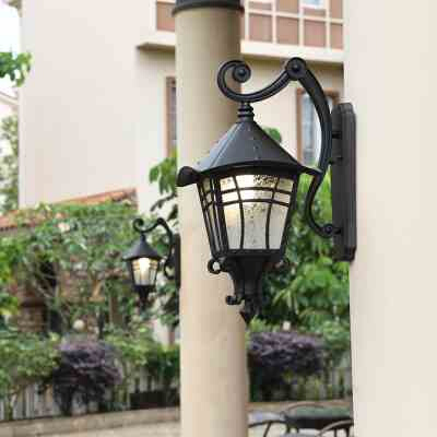 壁灯户外庭院欧式简约室外花园别墅大门复古围S墙灯外墙阳台灯具