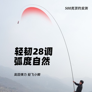 丰日闲三江飞鸿碳素传统8p/9/10/11/12/13米超细超轻超硬长钓鱼竿