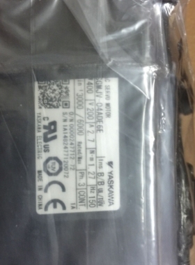 【议价】SGMJV-04ADE6E+SGDV-2R8A01B002000yaskawa安川400w带刹