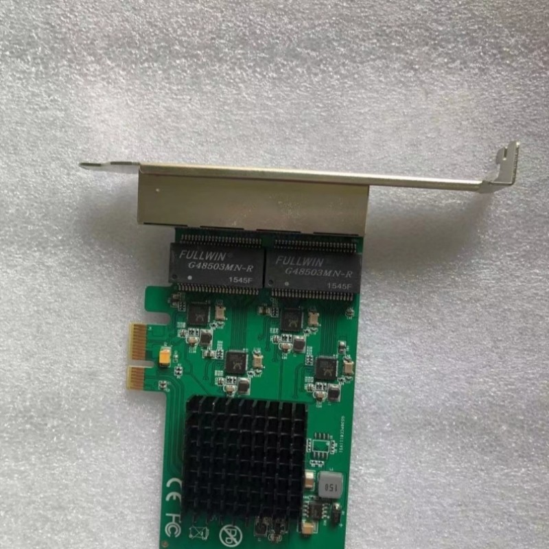 【议价】pcie转4口千兆网卡台式机内置1000M有线PCI-E4网口小档片