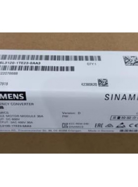 【议价】S120系列单电机模块6SL3121-1TE23-0AA3/OAA3