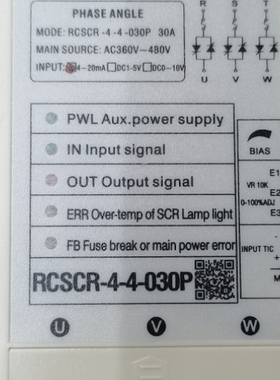 【议价】SCR RCSCR-4-4-030P RCSCR-4 30A RUICHEN瑞铖 电力调整