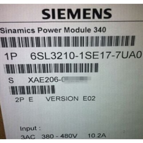 【议价】S120变频器PM340 3KW功率模块6SL3210-1SE17-7UA0/7UAO