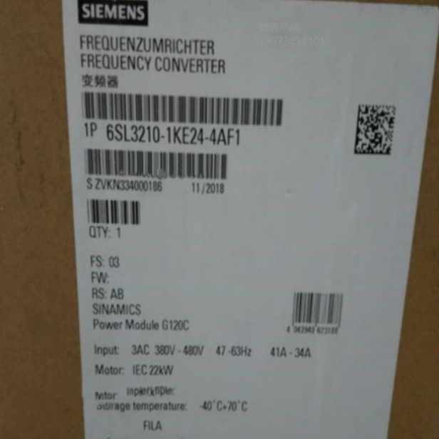 【议价】6SL3210-1KE24-4AF1内置滤波器通用变频器6SL32101KE244A