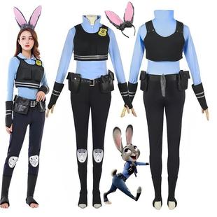 New Zootopia Judy Bunny Costume Cosplay Headband Dress
