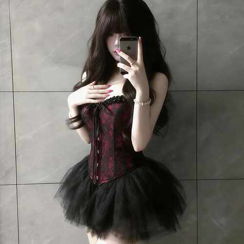 HalloweenSkullRoseLingerieSet