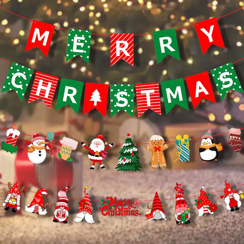 Christmas themed paper decoration decal圣诞节主题纸质装饰品