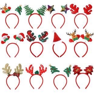 Christmas headband with deer antlers and five-star headband