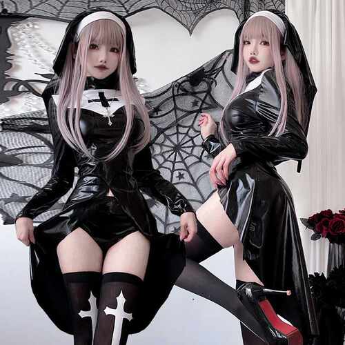 HalloweenPlus‑sizeGothicNun