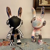 星际熊宙月兔子公仔手办摆件客厅电视柜办公室酒柜轻奢家居装 饰品