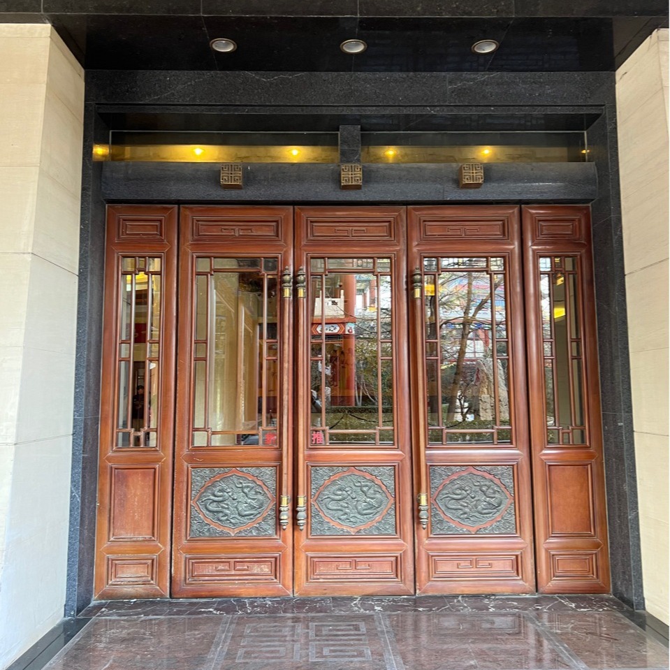 钢制仿铜门别墅纯铜门农村防盗栅栏大门铝艺大门电动大门不锈钢门