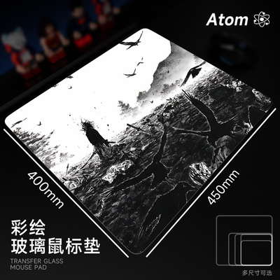 ATOM亚当光伏玻璃鼠标垫钢化升级顺滑FPS电竞游戏办公桌垫家用垫