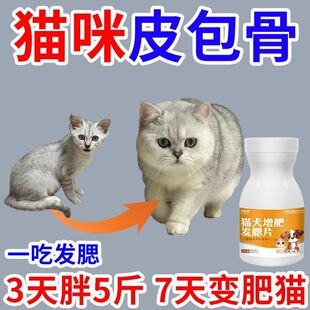 猫咪吃胖】增肥发腮片宠物爆毛爆腮营养补充促进发育长肉长胖壮骨