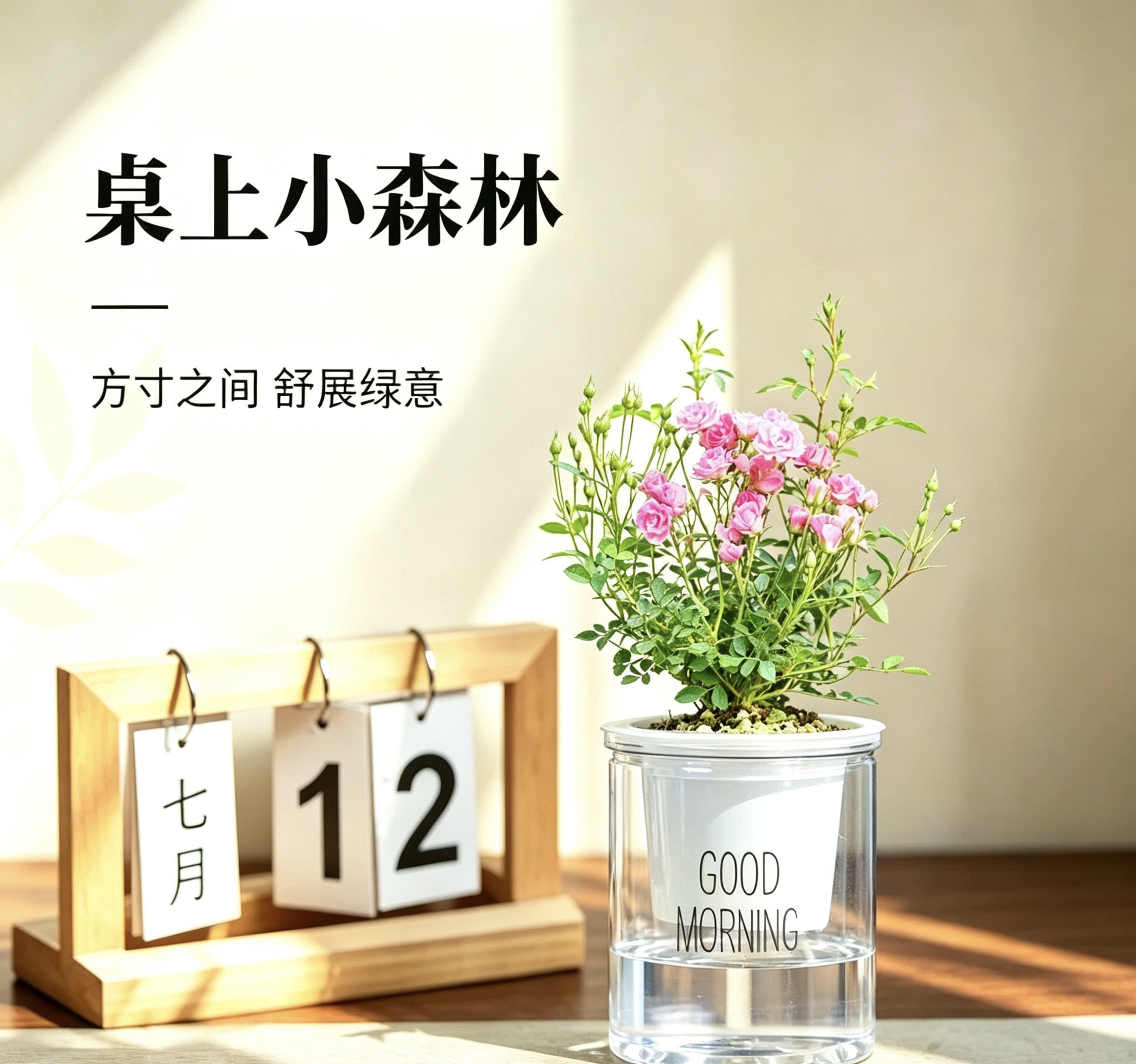 姬月季迷你小盆栽好养开花水培超微月季客厅办公室内桌面植物花苞