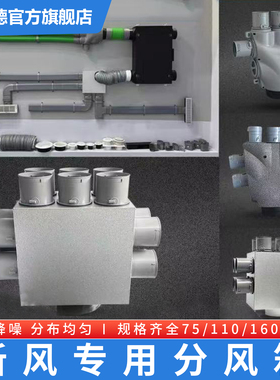 新风分风箱新风系统金属分风箱PE管道分支器一分十分配器新风配件