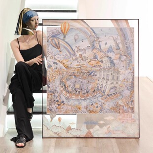 软装搭配玄关立体客厅画立体现代艺术潮流玄关客厅装饰2025新款