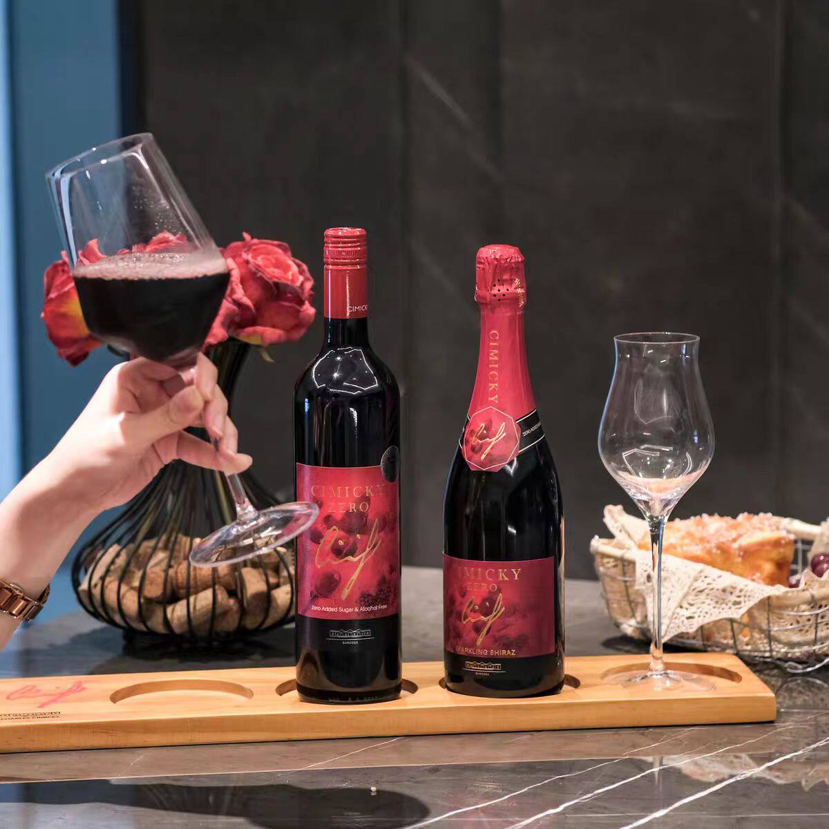 生日喜庆澳大利亚进口0度思密琪脱醇零度无醇红葡萄酒起泡葡萄汁