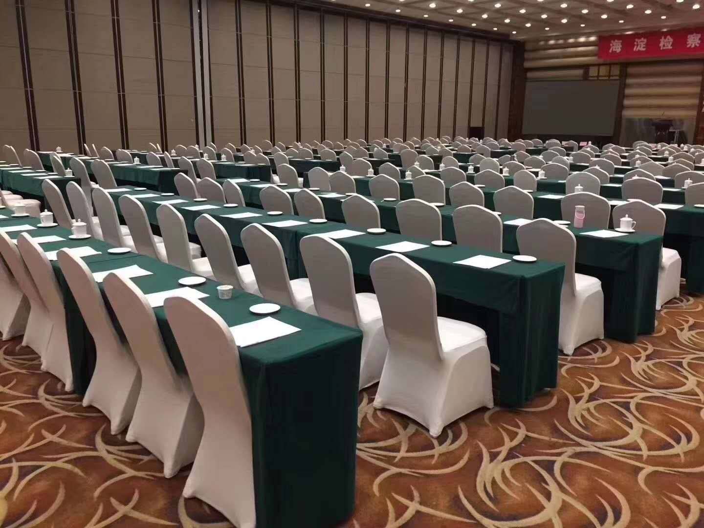 酒店会议培训室折叠桌子软包带海绵软胶条封边长条形ibm桌台子