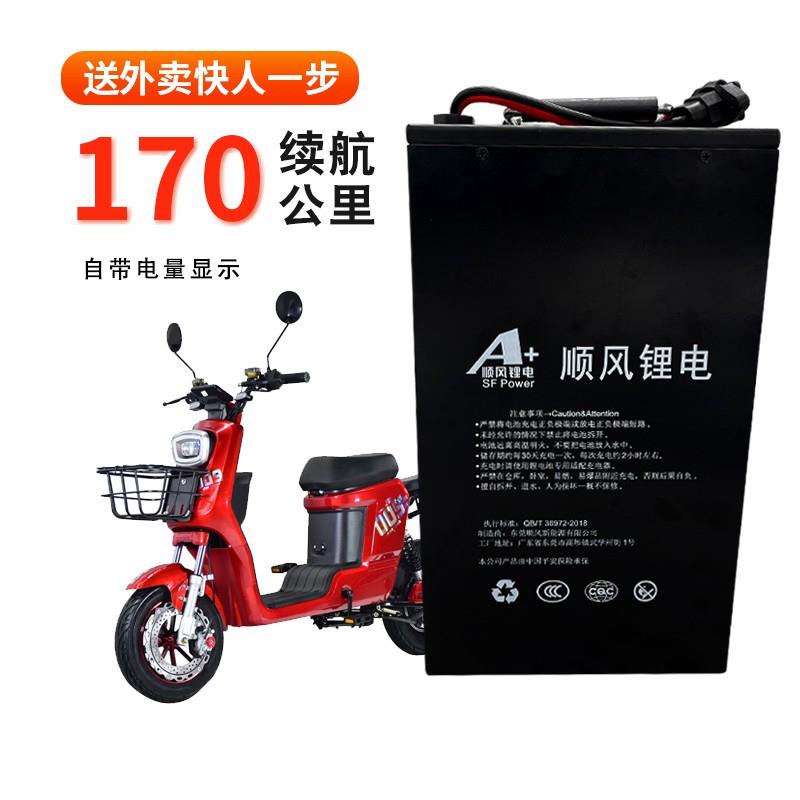 骑士300电动车48v锂电池60v外送大容量深远009NA8L小包车电动机车