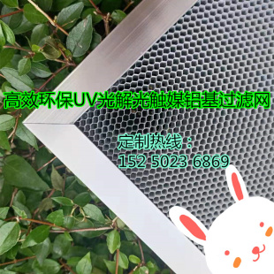 k铝基滤网窝蜂六边孔g 极速uvh光解二氧化钛光触媒过滤网 配合紫