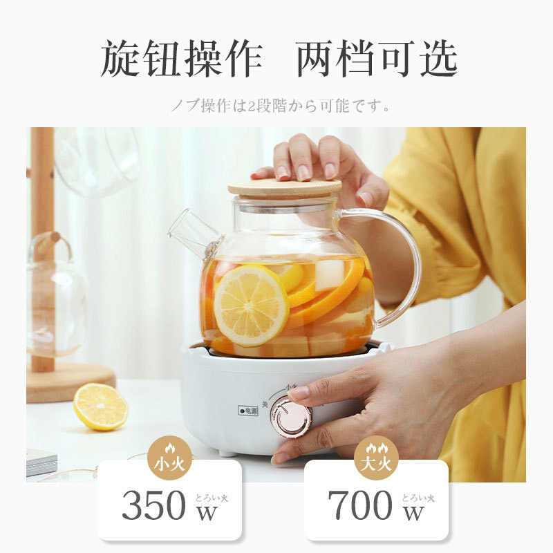 家用小型养生壶宿舍办公多功能玻璃花茶壶黑晶炉煮茶器礼品