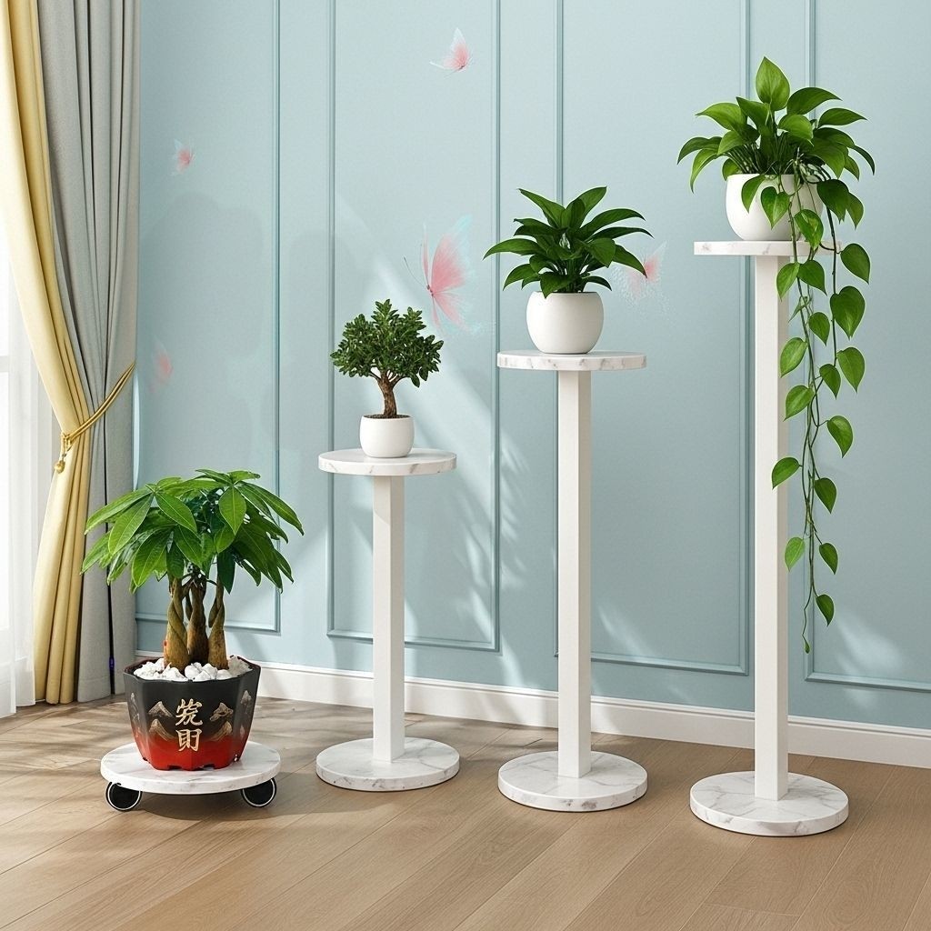 圆形方形花架简约现代单双立柱选