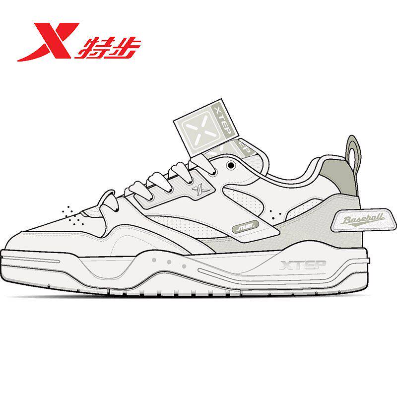 特步男鞋板鞋休闲鞋2026夏季新款创新运动鞋小白鞋974219310033