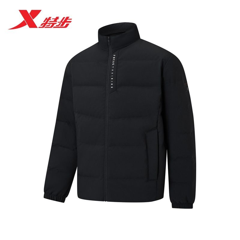 特步驭温羽绒服男2025冬季新款保暖舒适轻薄运动外套975429190005