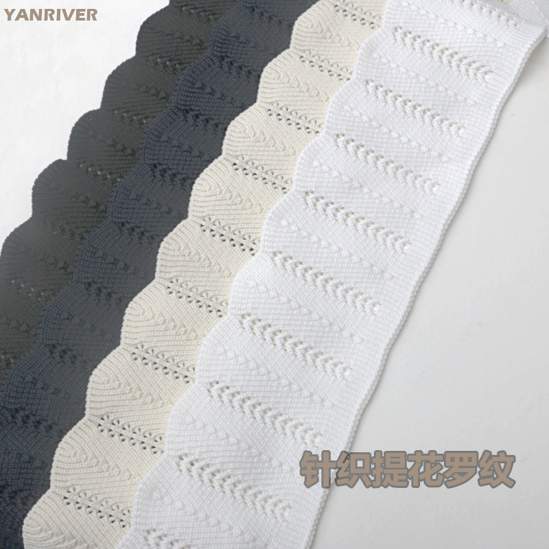 提花螺纹枫叶型针织罗纹口衣服收口服装辅料手工布艺材料配件