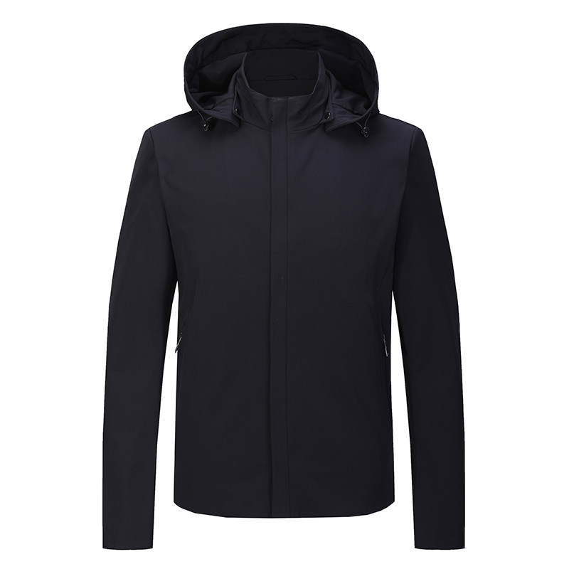 ANDREW MACKENZIE男士秋冬款休闲舒适连帽拉链外套夹克上衣