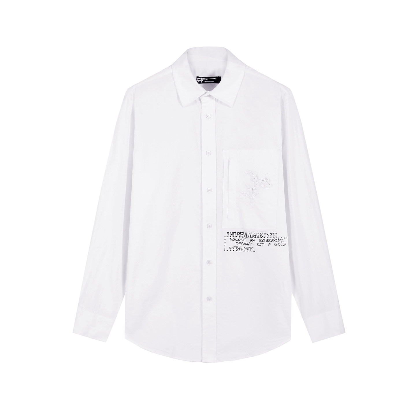 ANDREW MACKENZIE男士 秋季款休闲舒适棉质薄款POLO领长袖衬衫