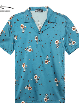 ANDREW MACKENZIE意大利男装夏季时尚休闲男士polo领T恤男短袖